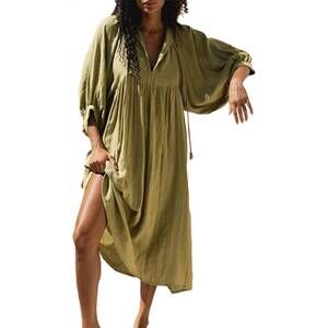 NEW DAUGHTERS OF INDIA kyra midi dress in fern green